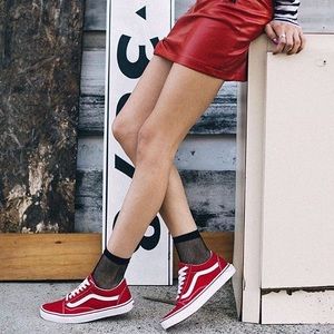 womens red old skool vans